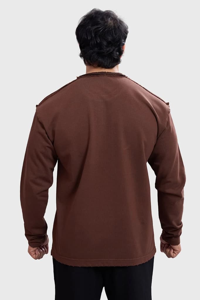 Shell Raw Sweatshirt Brown — photo 6