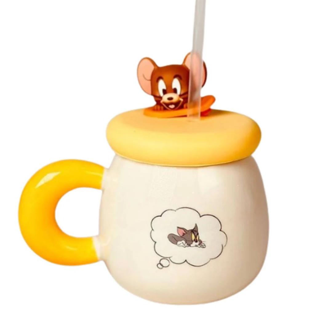 Tom And Jerry Ceramic Mug With Straw — photo 3