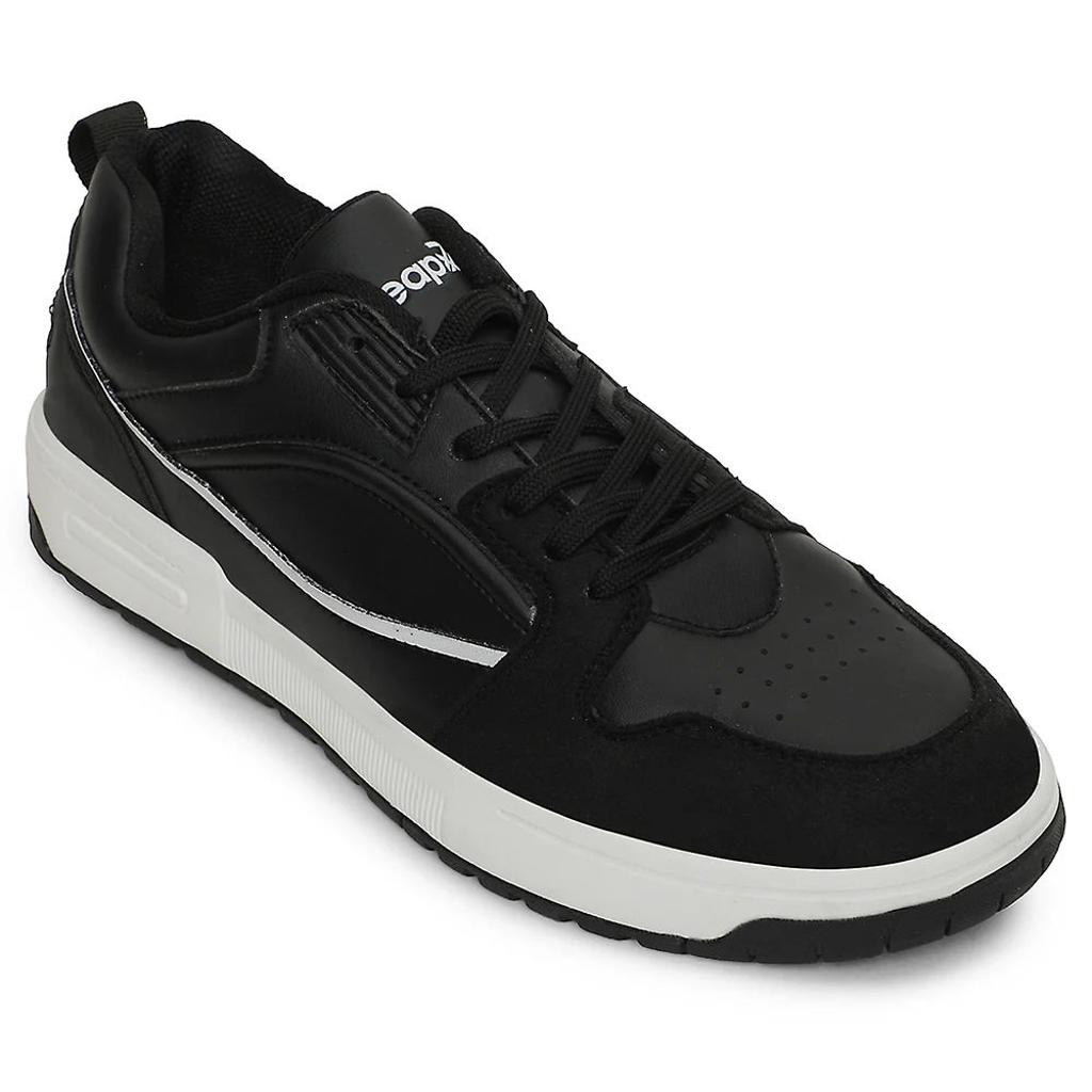 Leap7x Black Casual Lacing Sneakers For Men LAPON-1E By Liberty