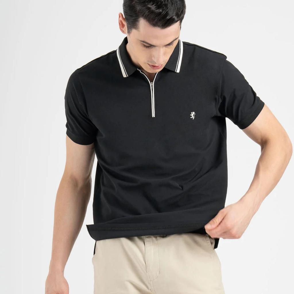 Menâ€™s Black Sports Polo T-Shirt