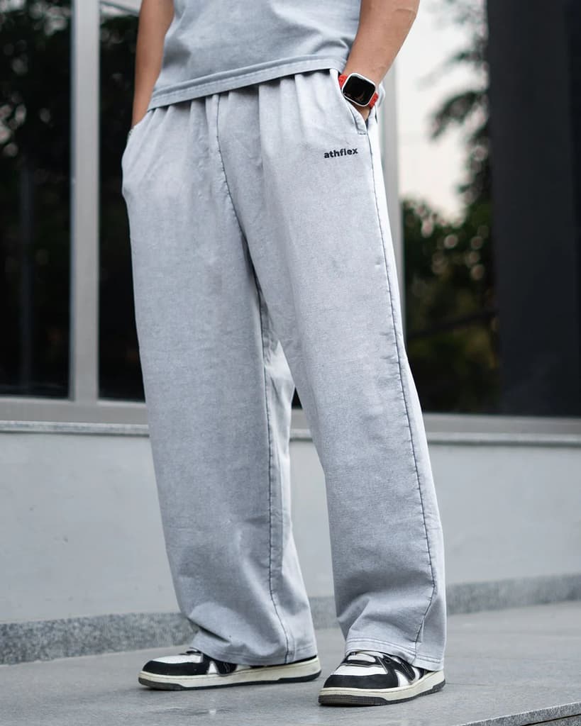 Acid Wash Baggy Pants