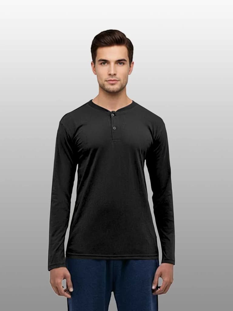 Men's Henley T-shirt Fullsleeve | Freecultr — photo 3