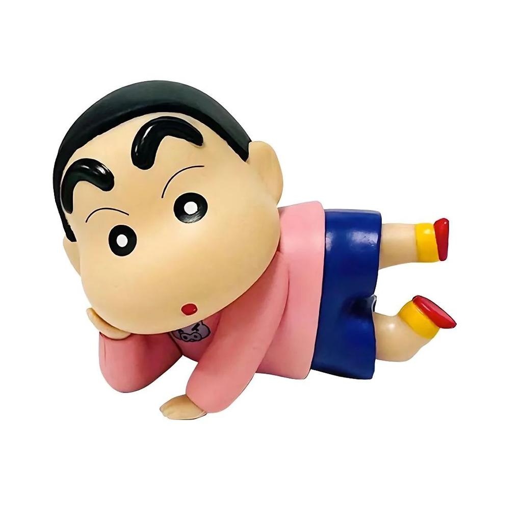 Shin-chan Relaxing Figure | Lying Down Pose — Pink