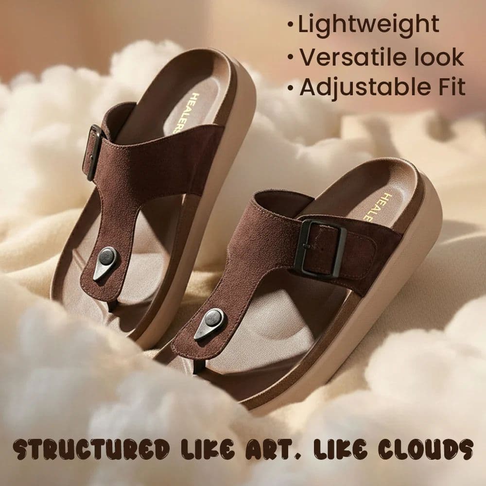 Healers Dark Brown Casual Flat Sandal for Men VAL-38E By Liberty — photo 3