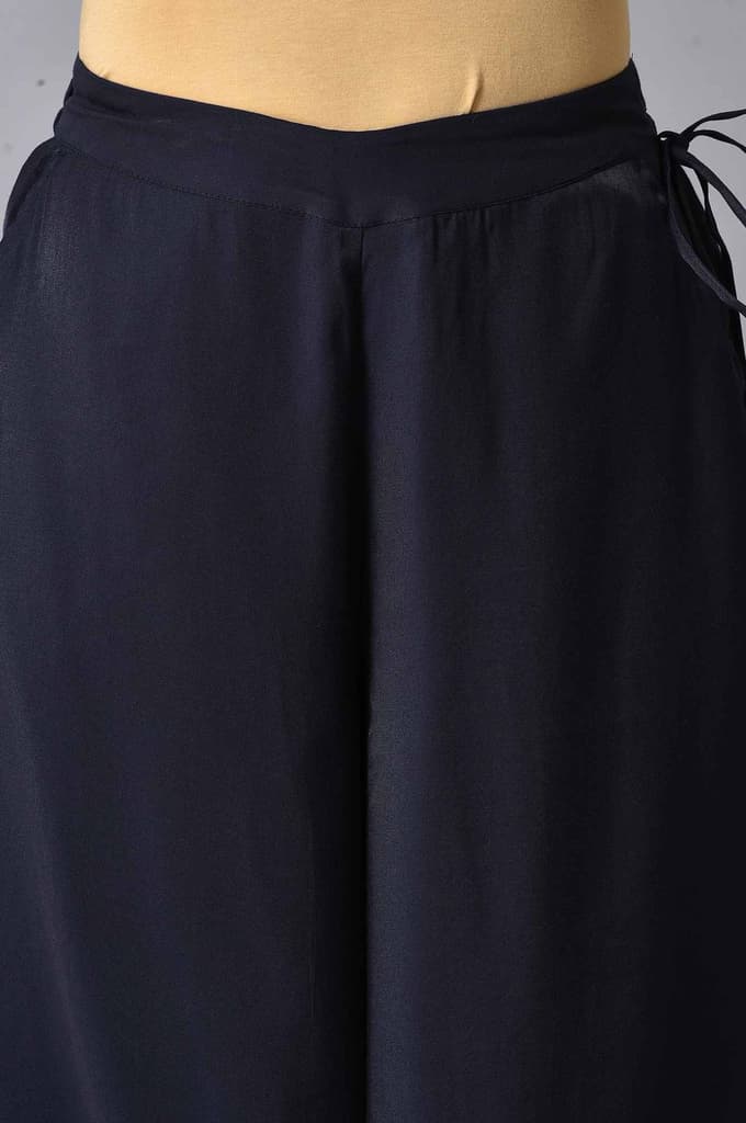 Blue Solid Culottes — photo 6