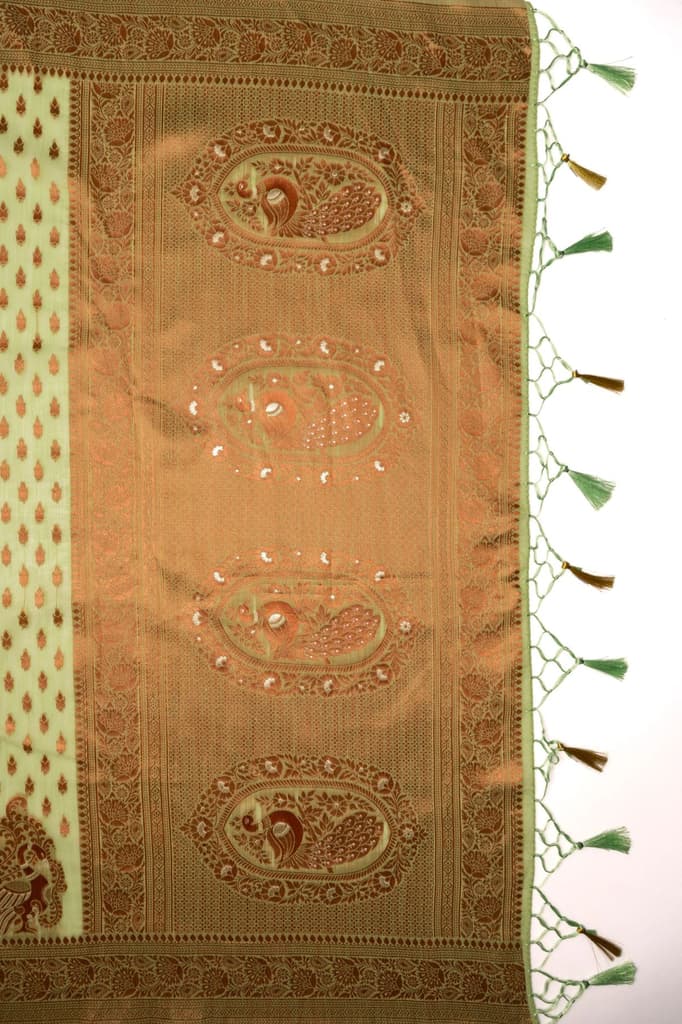 Mimosa Women's Woven Design Banarasi Style Art Silk Saree With Blouse Piece : SA00001809LRFREE — photo 7
