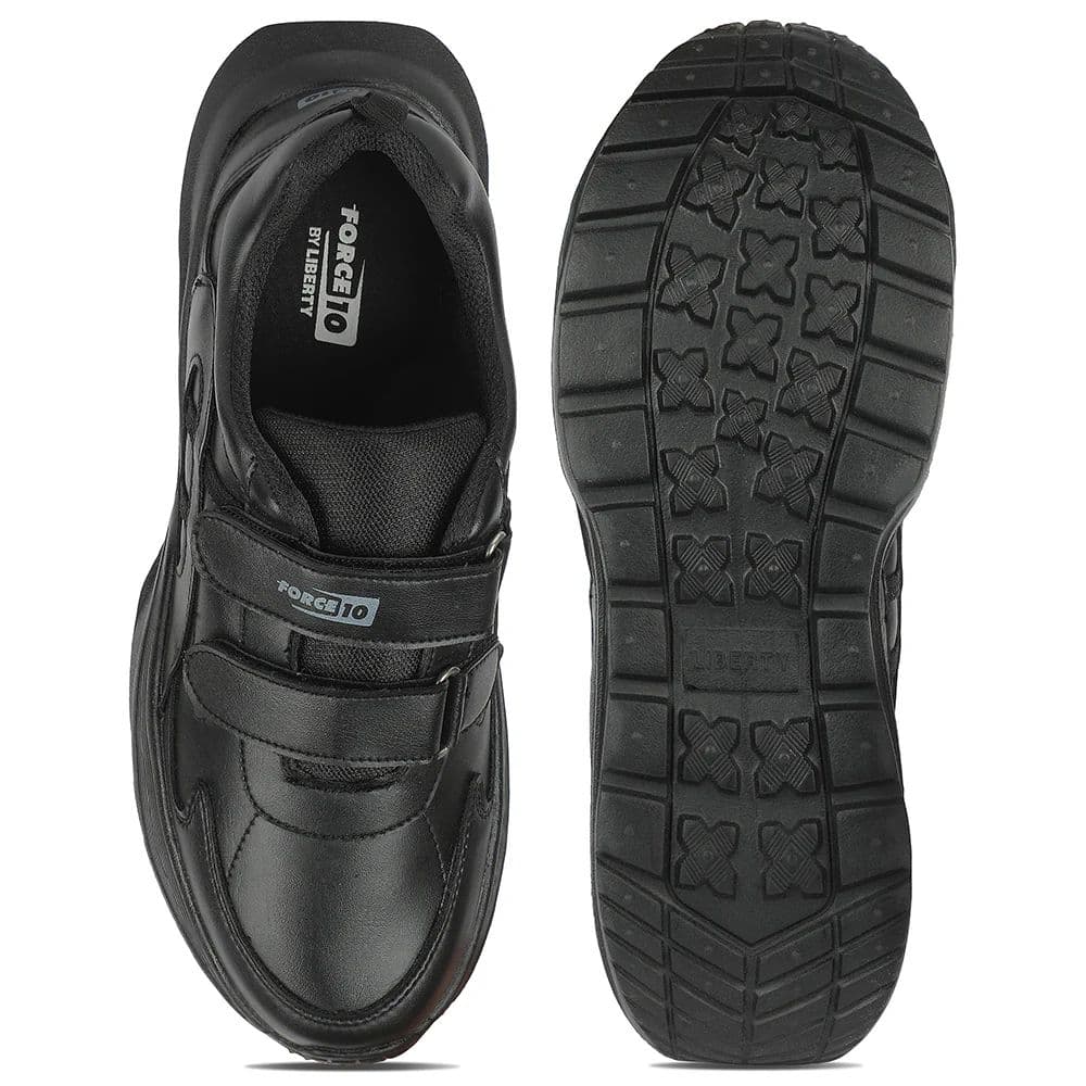 Force 10 ELITESTP-V Black School Uniform shoes for Kids by Liberty — photo 4