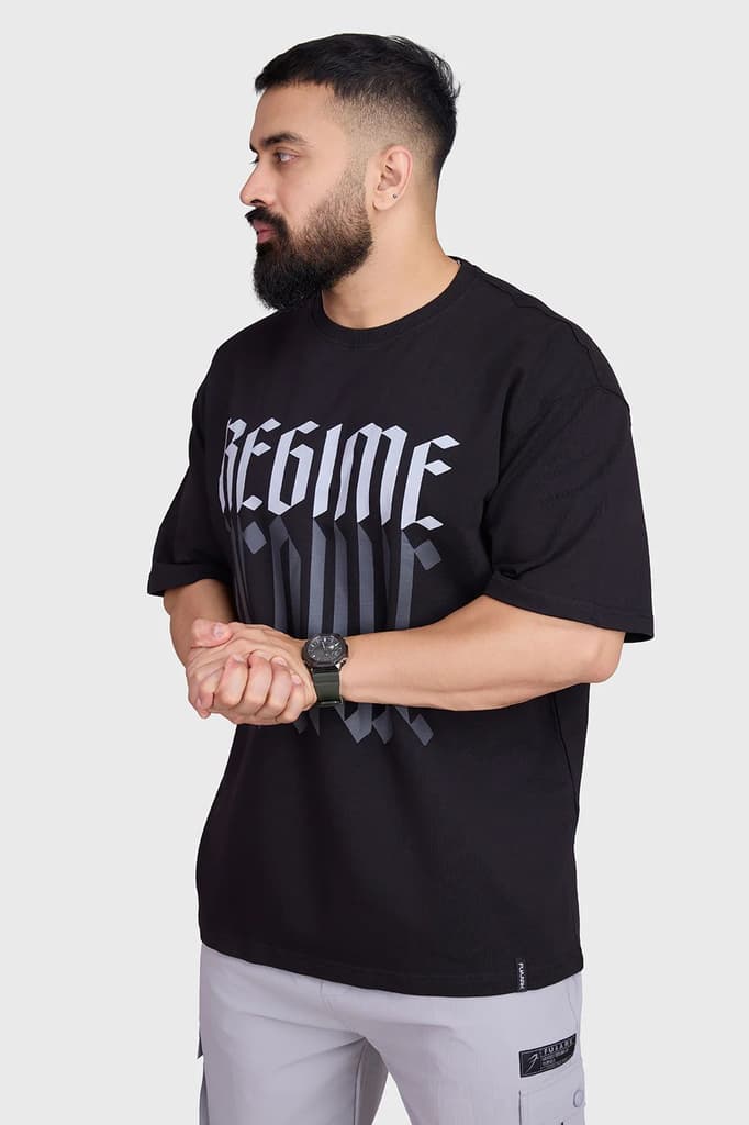 Regime Oversized T-shirts Black — photo 6
