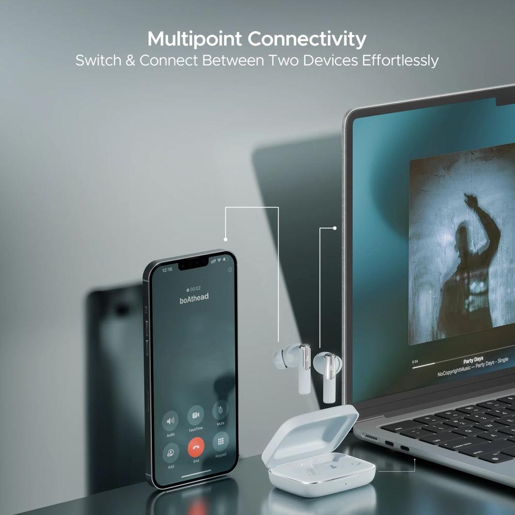 boAt Nirvana Ivy | Wireless Earbuds, 50 Hours Playback, 50dB ANC, 360 Spatial Audio with Head Tracking, App Support, Adaptive EQ powered by Mimi, Google fast pair, ASAP Charge, boAt Signature Sound — photo 9