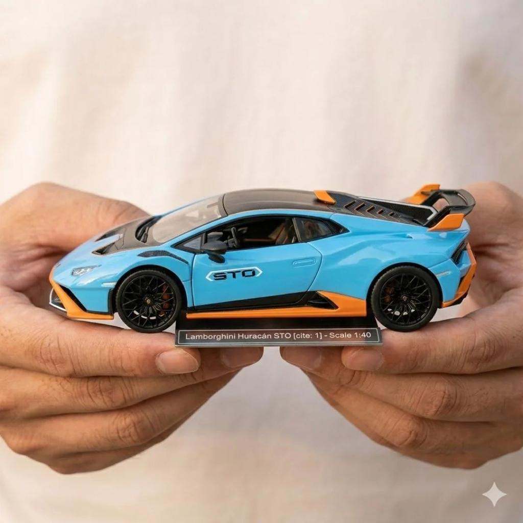MSZ Official 1:40 Lamborghini Huracan STO Die-Cast Car – Blue Edition | Official Licensed Die-Cast — photo 4