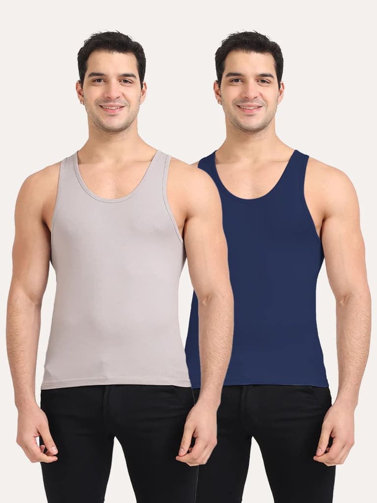 Regular Fit Organic Cotton Comfort Vest for Men (Pack of 2) — photo 20