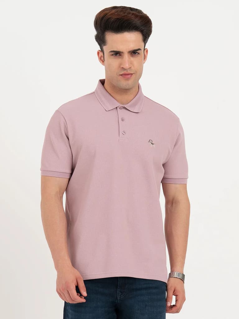 Polo T Shirts for Men in Light Mauve | Classic Polo T Shirts — S / Light Mauve