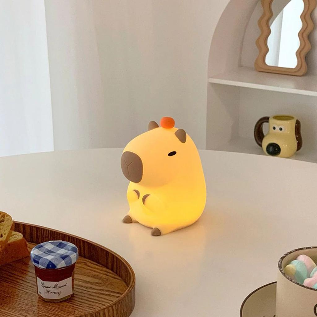 Cute Capybara Silicone Lamp | Touch Sensor Lamp, Rechargeable Night Light
