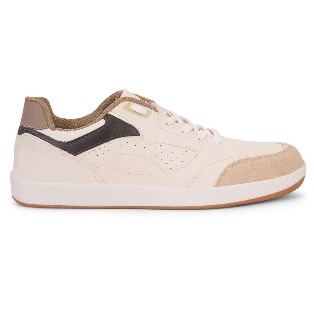 Leap7x Beige Casual Lacing Sneakers For Men CLASTO-1E By Liberty — photo 2