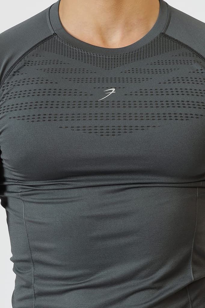 Power Seamless T-shirt Grey/Logo — photo 3