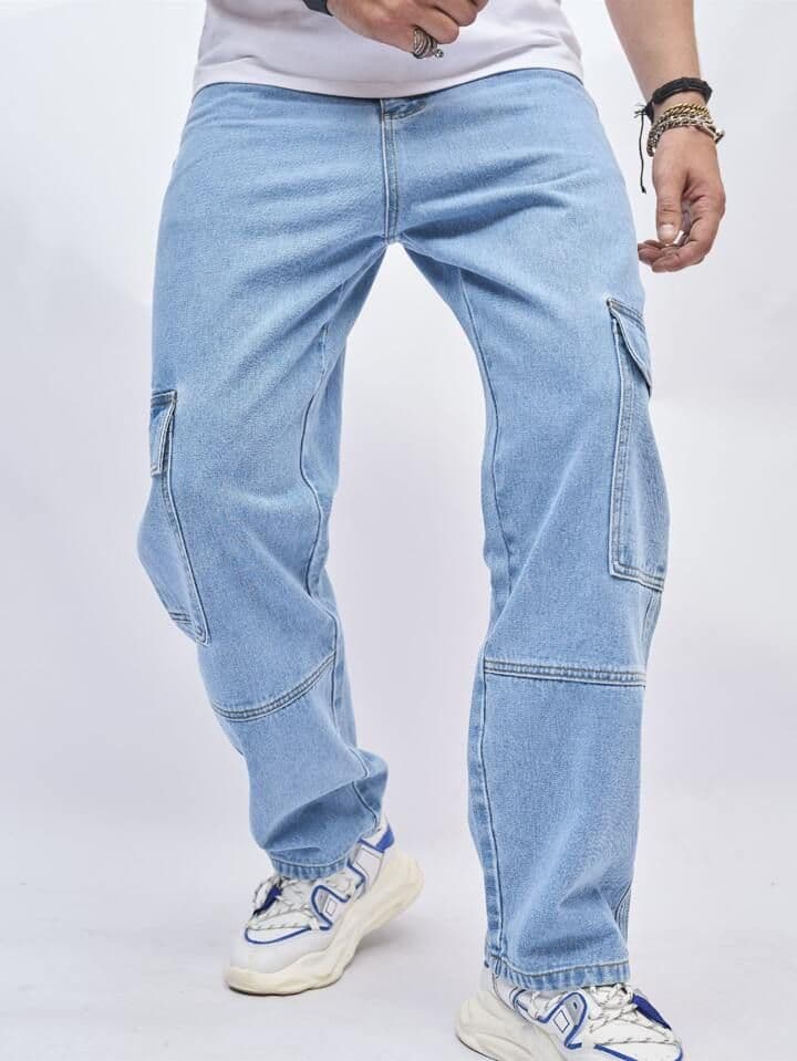 Light Blue Craftsman Cargo Jeans — photo 7