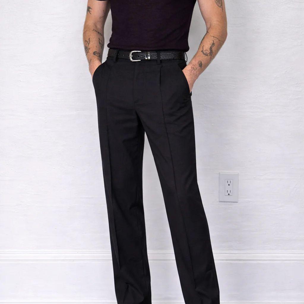 Straight Korean Pin-Tuck Pants