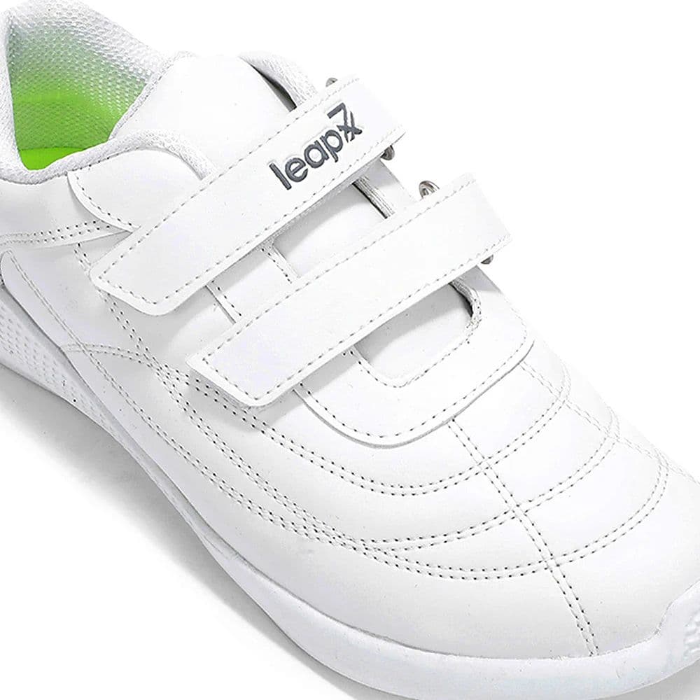 Lucy & Luke White Casual Non Lacing Uniform School Shoes For Kids FUNRUN-E By Liberty — photo 7