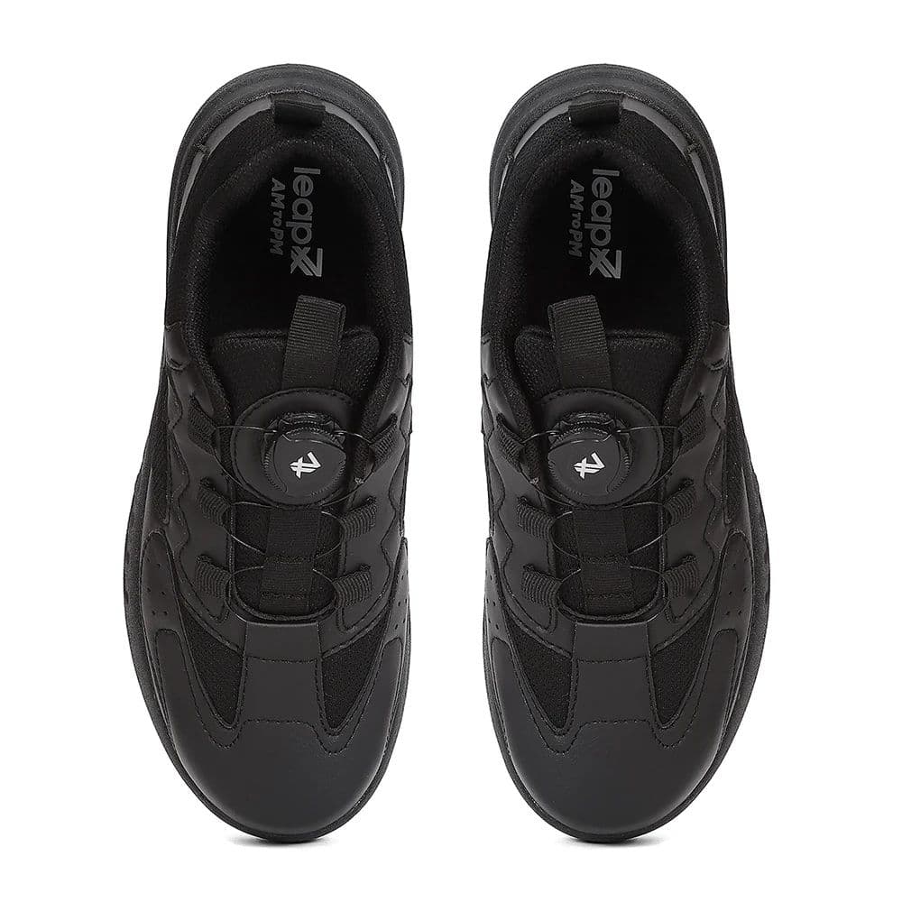 Leap7X SKOLGAMEBO Kids' Black School Shoes - SCHOOL TWIST & GO with Memory Foam Comfort — photo 9