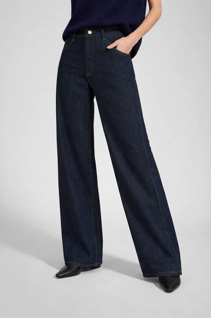 Denim-Inspired Pleated Pants — photo 9