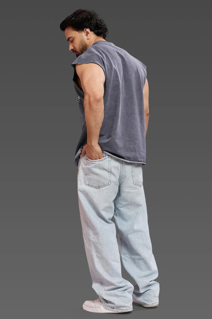 Ascend Washed Capsleeve Tank Dark Grey — photo 6