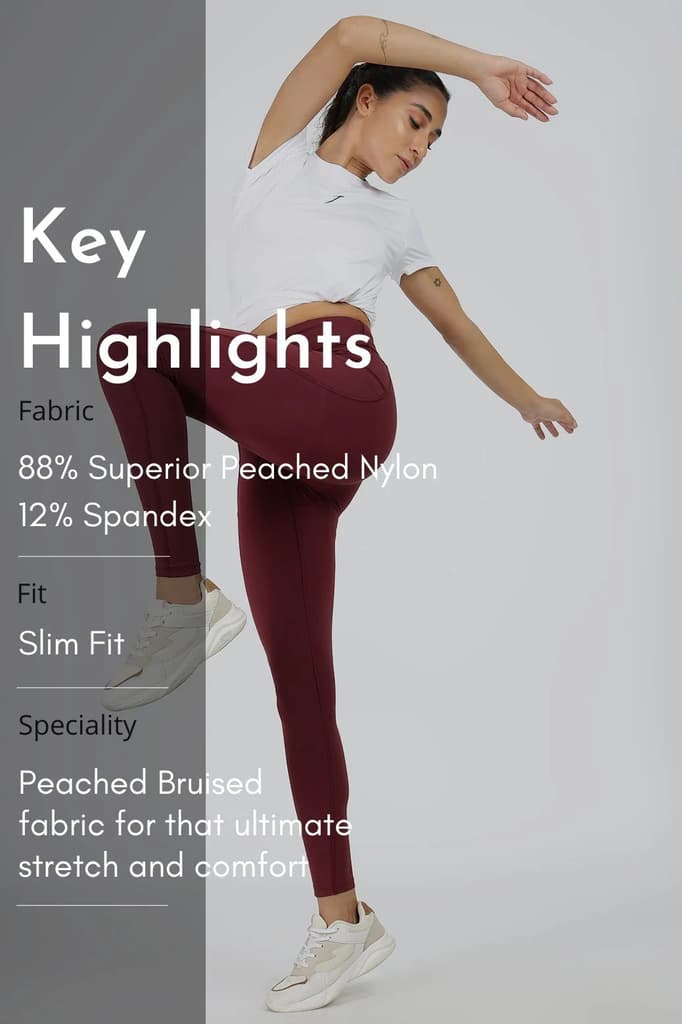 Timeless Nylon Leggings Maroon — photo 8