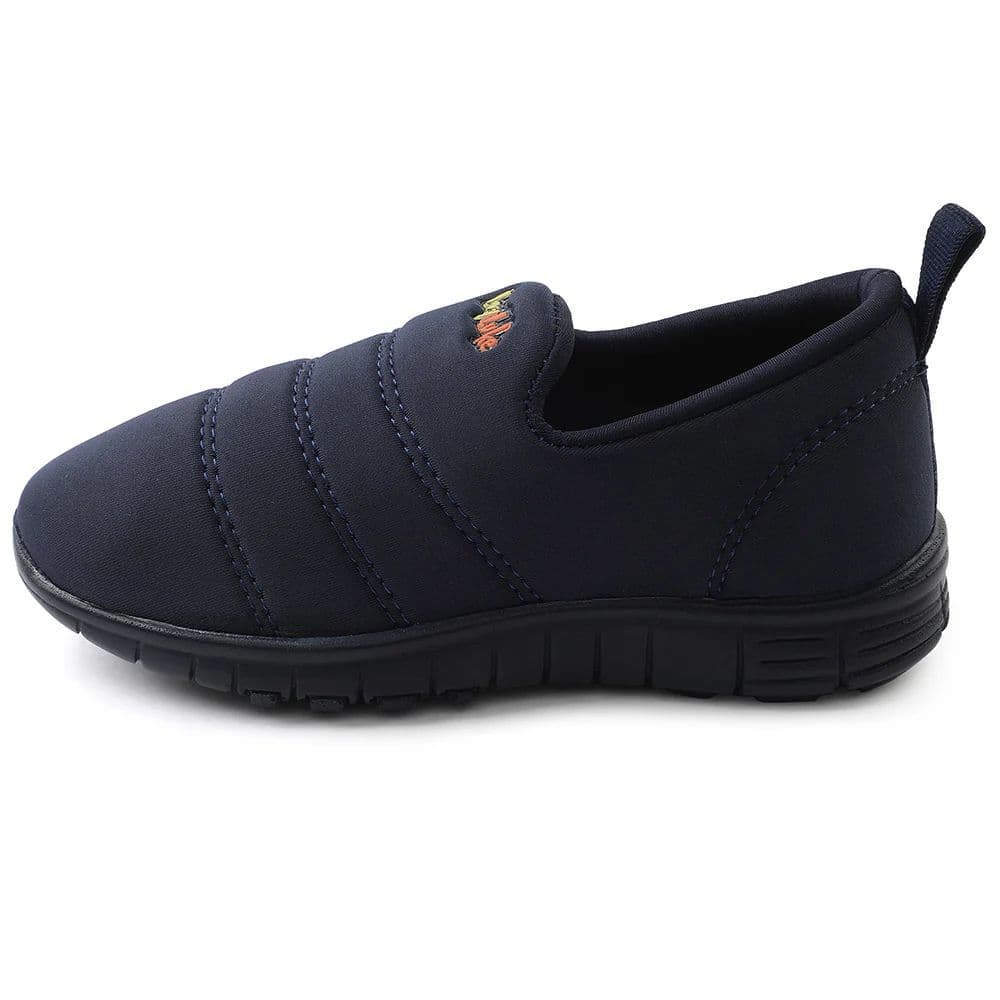 Lucy & Luke Navy Blue Sports Non Lacing Walking Shoes For Kids 2123-34 By Liberty — photo 3