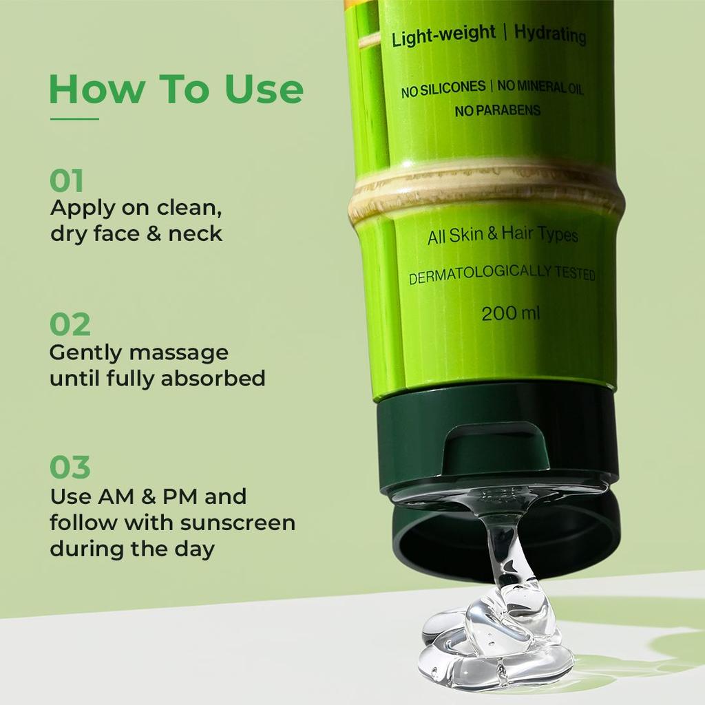 Korean Bamboo Gel Lightweight Hydration for Skin & Hair