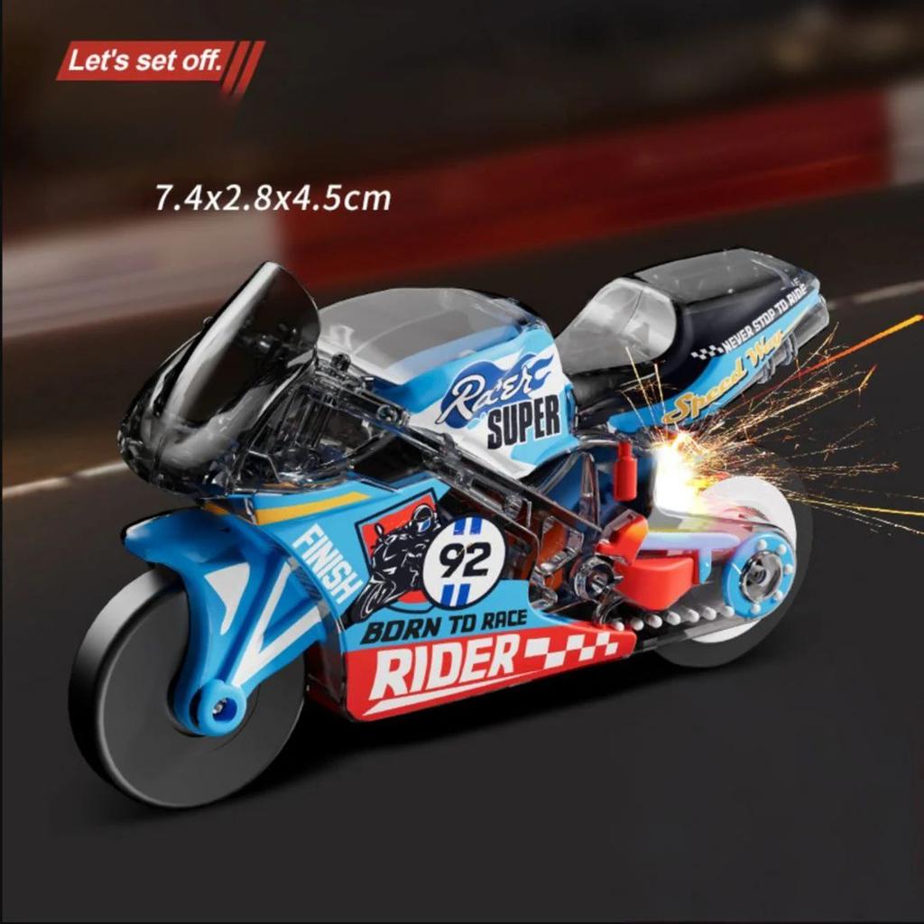 Mini Sparking Stunt Bike Toy – Pull Back, Pop Wheelies & Ignite the Fun! — photo 2