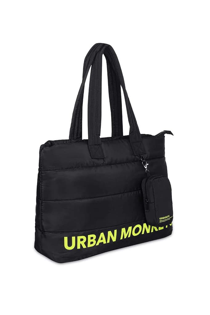 Puffer Shoulder Bag // Neon On Black