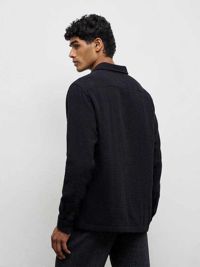 ETA Black Relaxed-Fit Cotton Shirt — photo 4