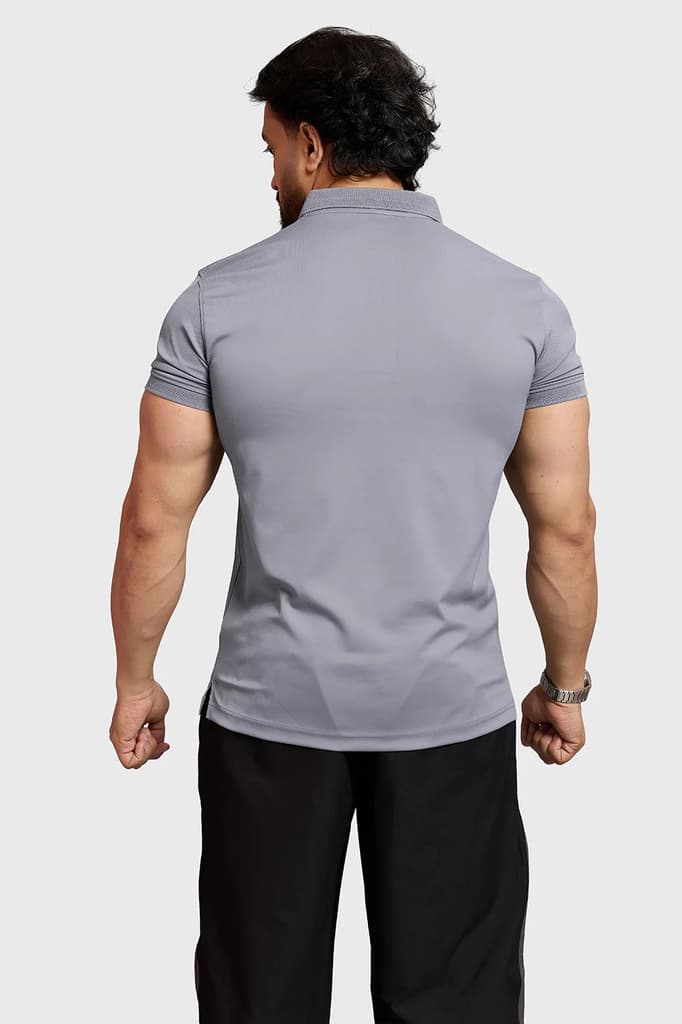 Obsidian Polo T-shirt Light Grey — photo 6