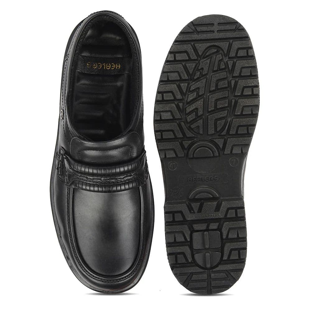 Healers Black Formal Non Lacing Derby Shoes For Men 719054AN By Liberty — photo 7