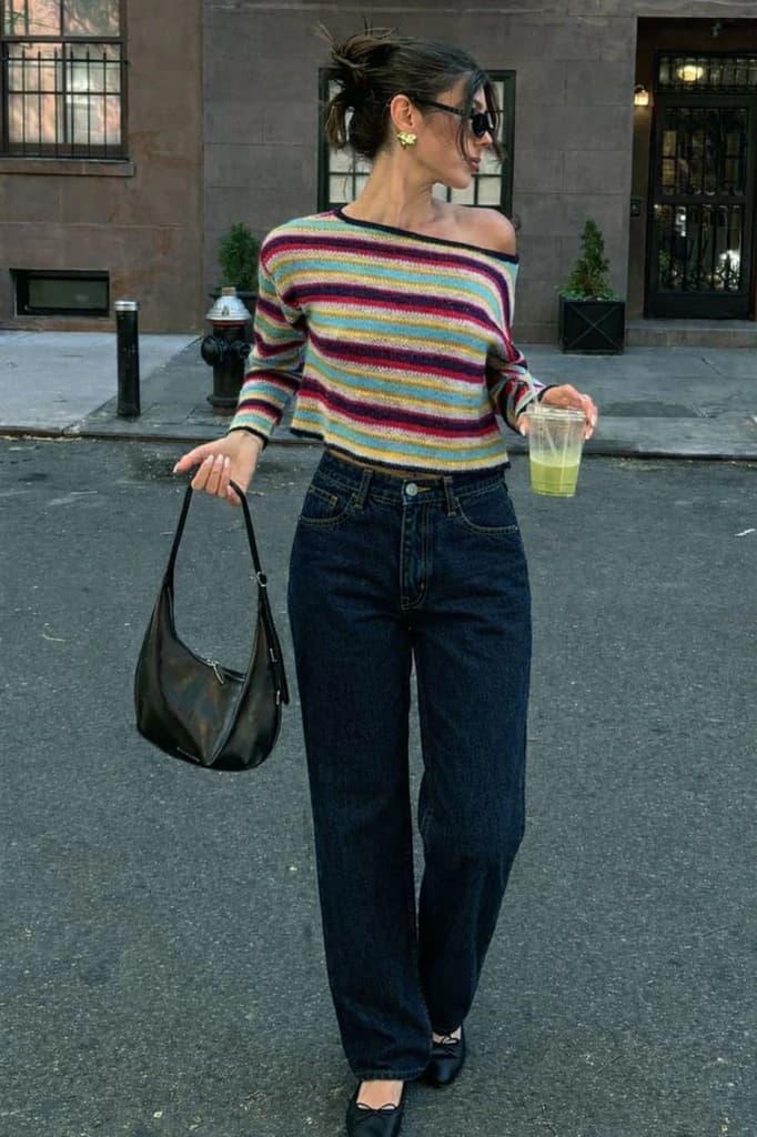 Cosmic Blue Dad Fit Straight Jeans — photo 10