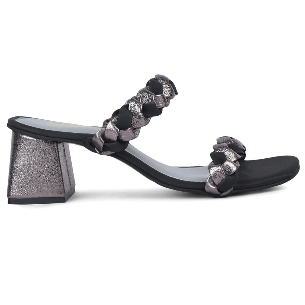 Senorita STY-164E Black Casual Heeled Slippers for Women — photo 4