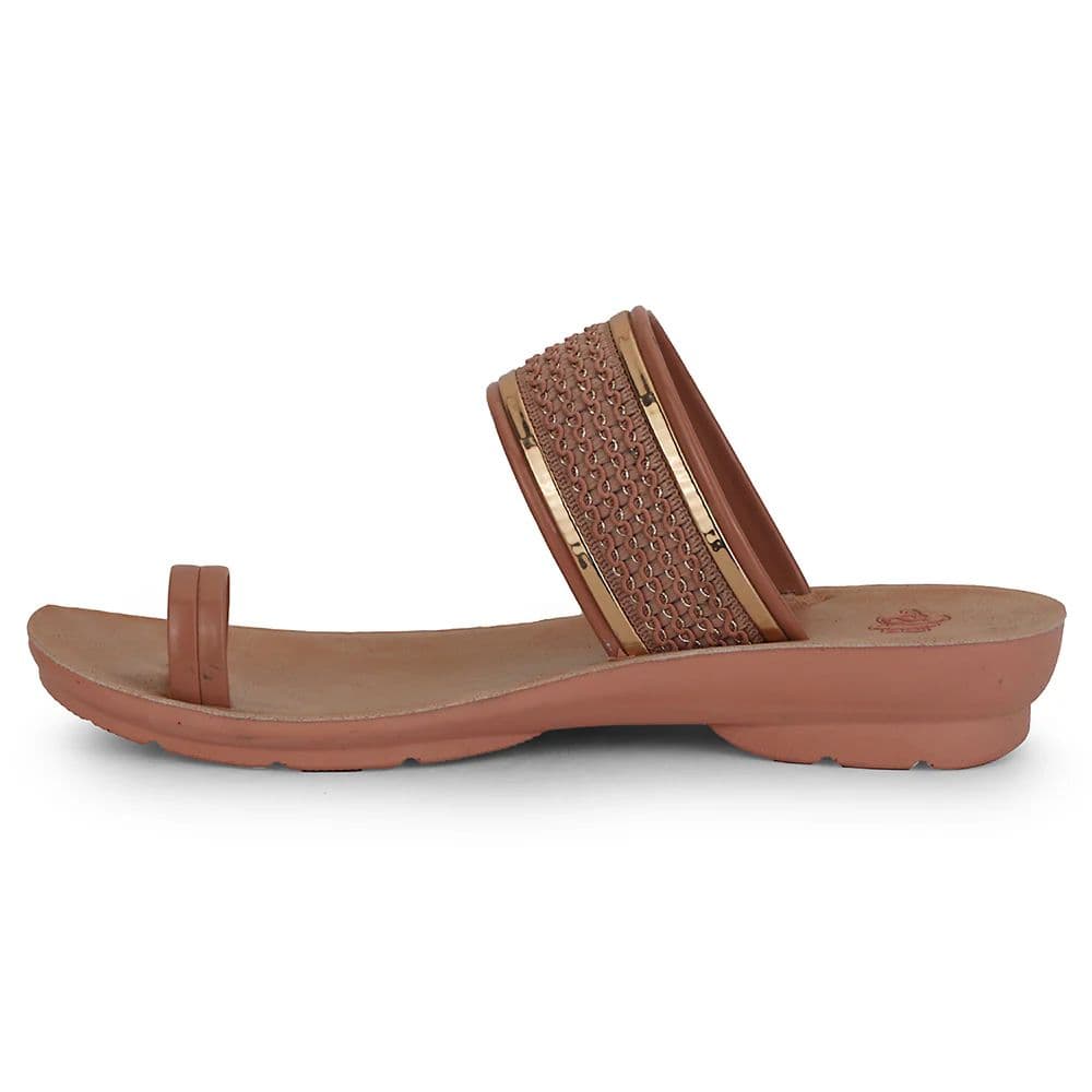 A-HA Peach Casual Toe Ring Slipper For Women LPU-14 By Liberty — photo 3