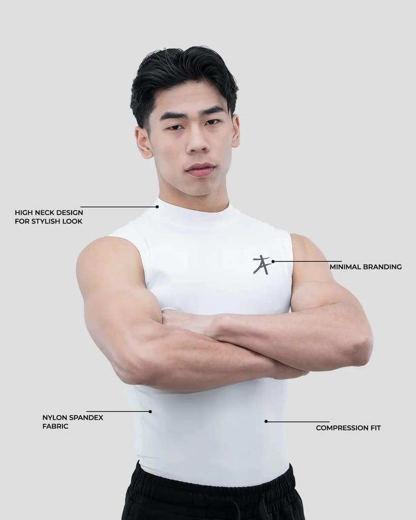 Hustle High Neck Compression Tank — photo 3