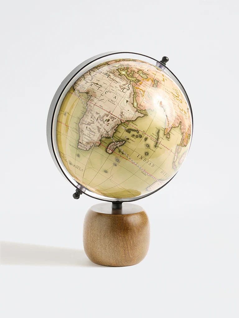 Westside Home Green Wooden Globe — photo 3