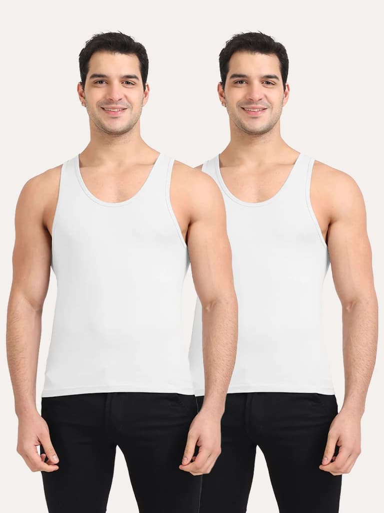 Regular Fit Organic Cotton Comfort Vest for Men (Pack of 2) — photo 14