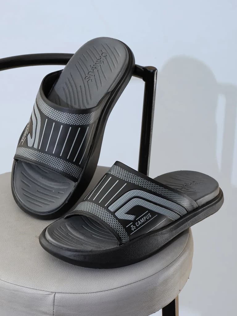 SL-482 Black Men's Slides