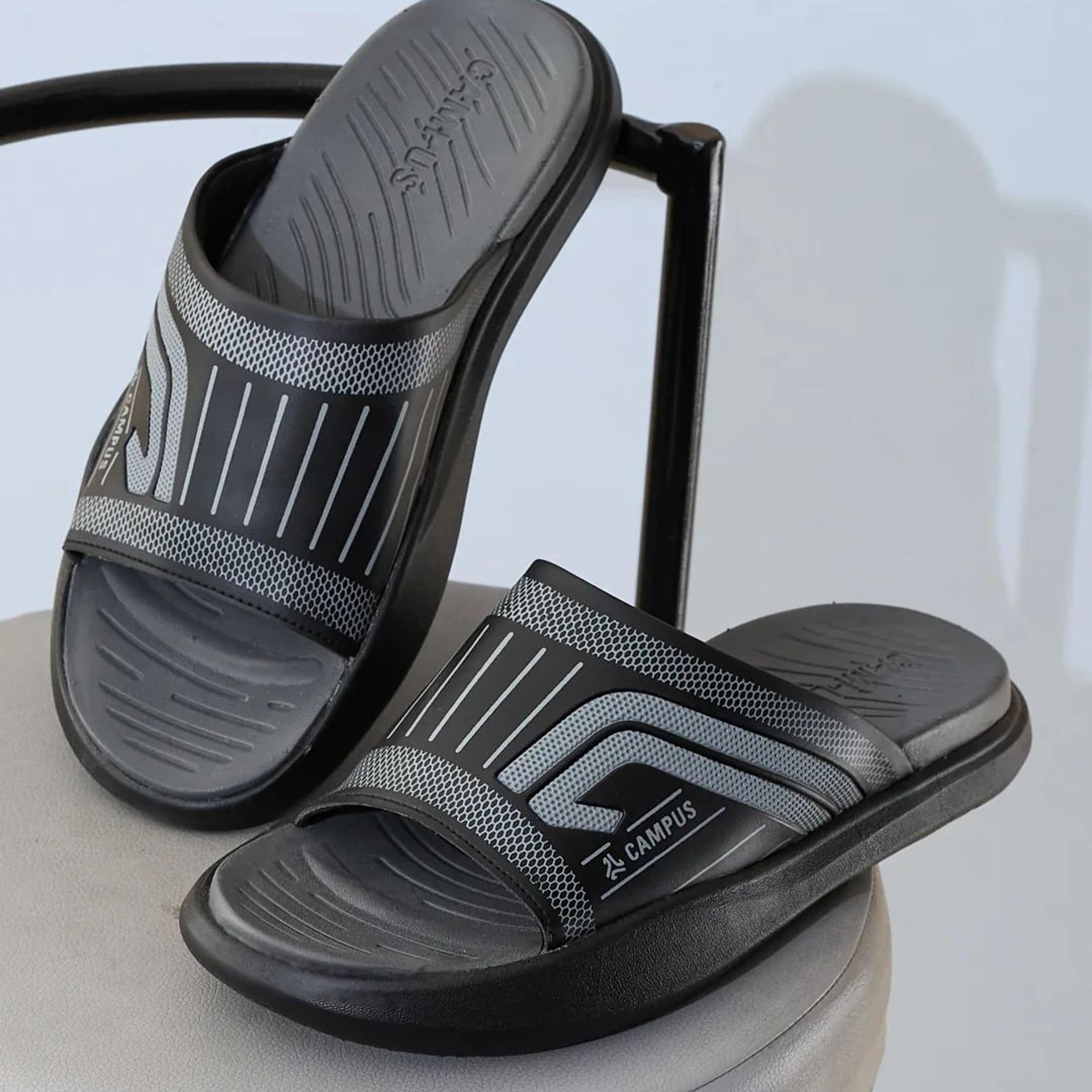 SL-482 Black Men's Slides