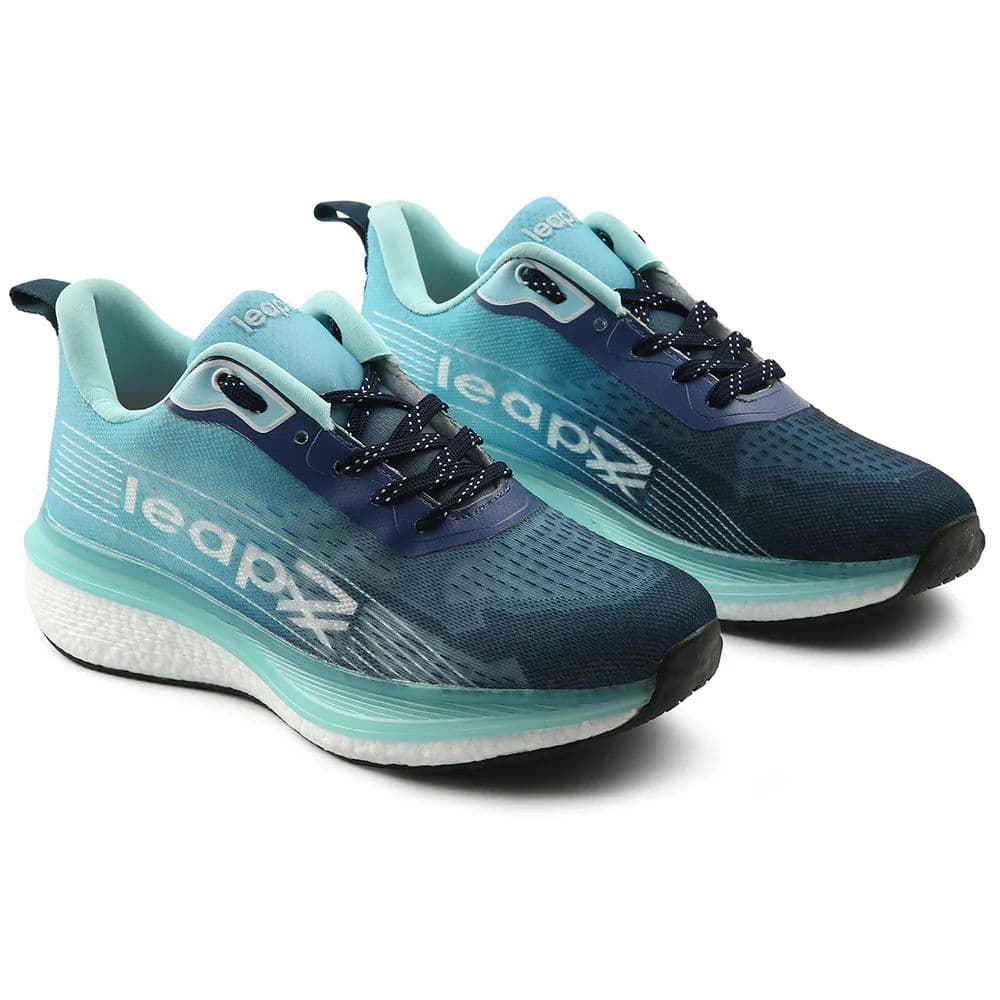 Leap7x Sea Green Sports Lacing Running Shoes For Men RWM-02 By Liberty — photo 5