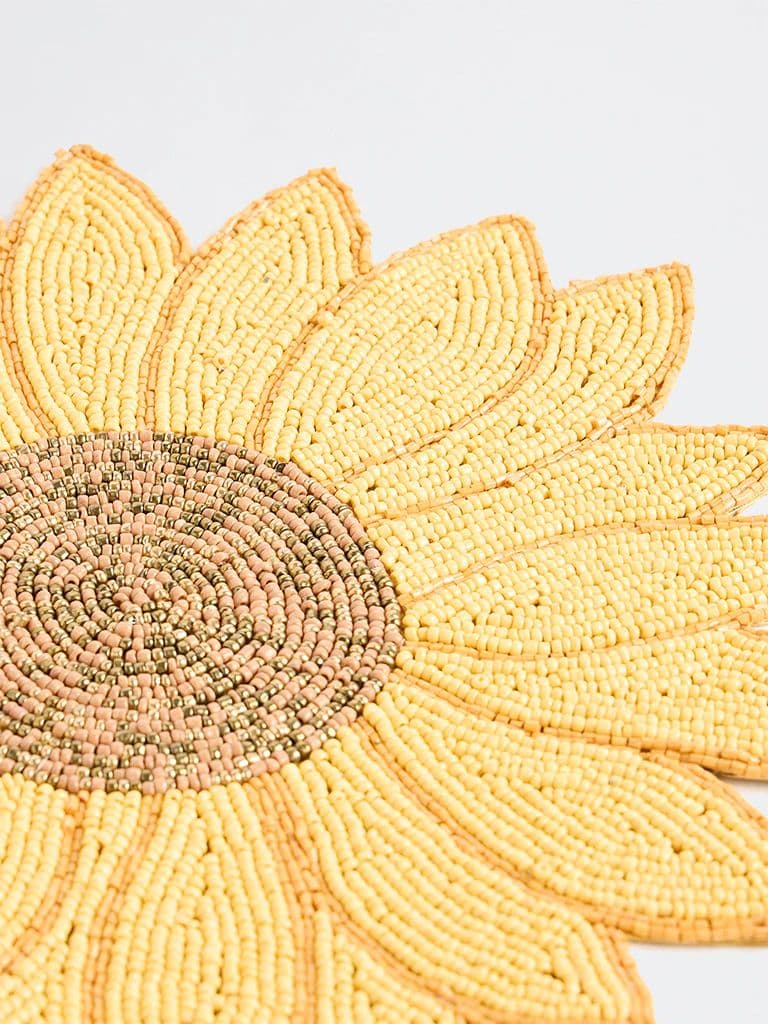 Westside Home Yellow Sunflower Beaded Placemat — photo 3