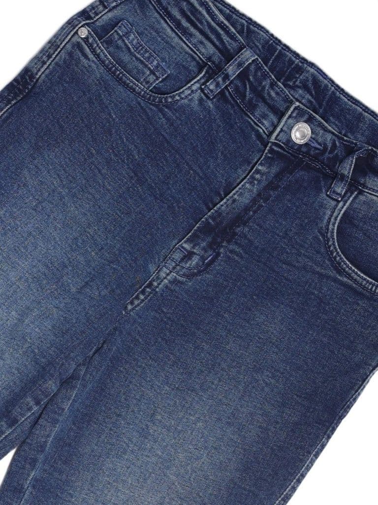 Y&F Kids Girls Blue Stretch Flare-Fit Jeans — photo 5