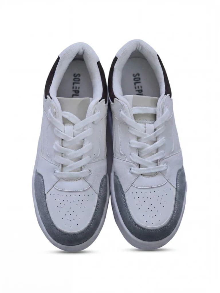 SOLEPLAY Grey Perforated Lace-Up Sneakers — photo 3