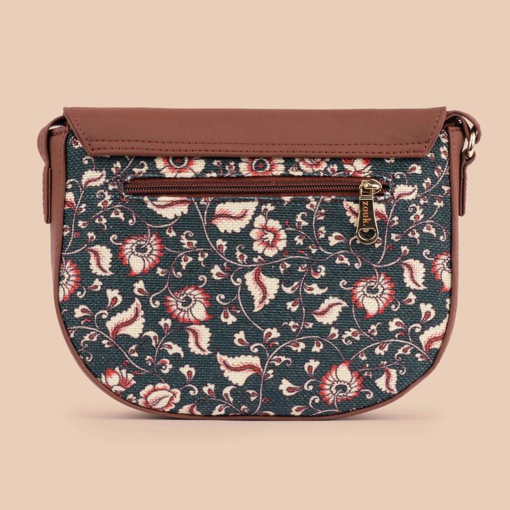 Chittoor Blue Kalamkari Magnetic Sling Bag