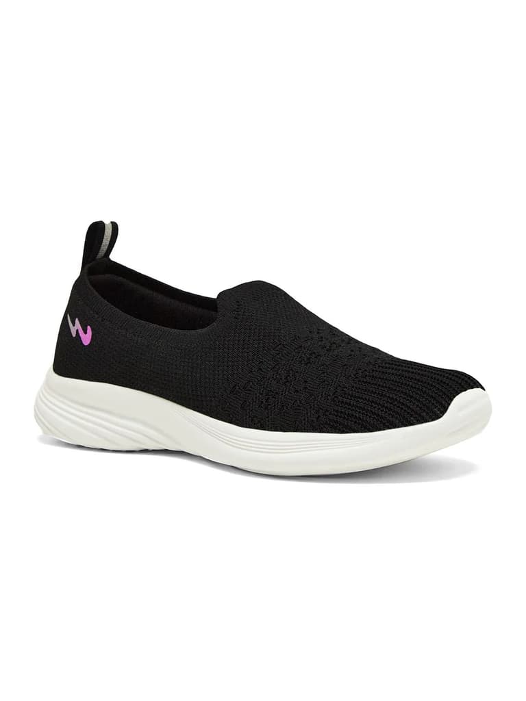 SWING Black Women's Walking Shoes — Black / 4