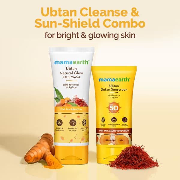 Ubtan Cleanse & Sun-Shield Combo - 100ml + 50g