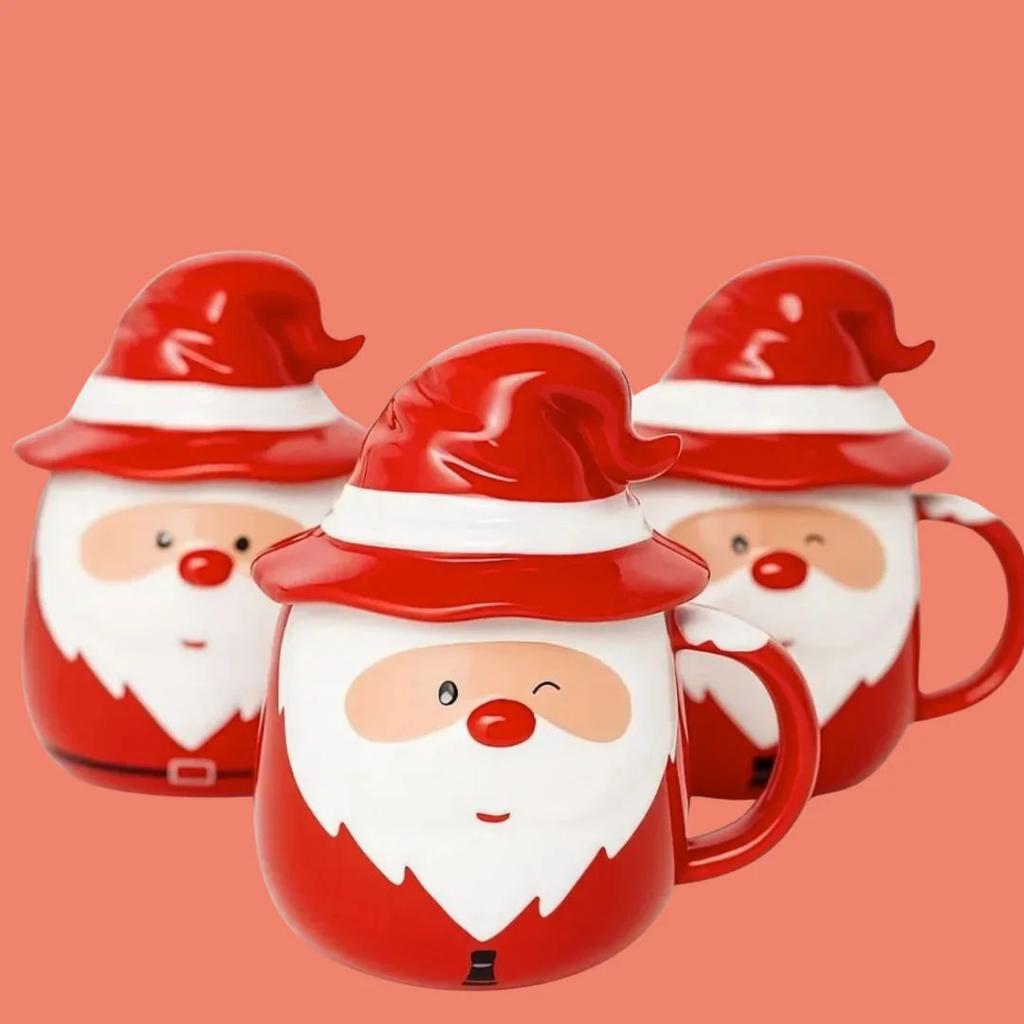 Santa Christmas Ceramic Mug | Festive Hot Chocolate & Coffee Mug