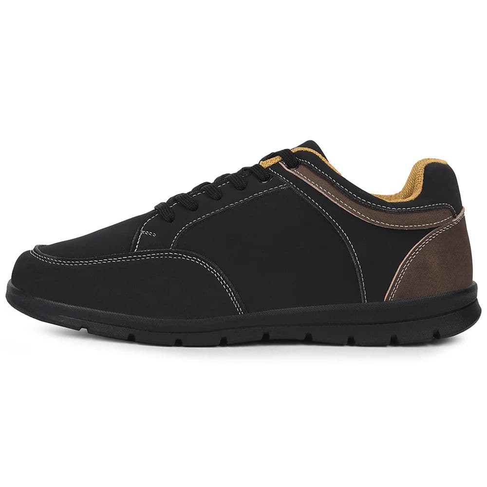 Leap7x Black Casual Lacing Sneakers For Men FRINKS-1E By Liberty — photo 3